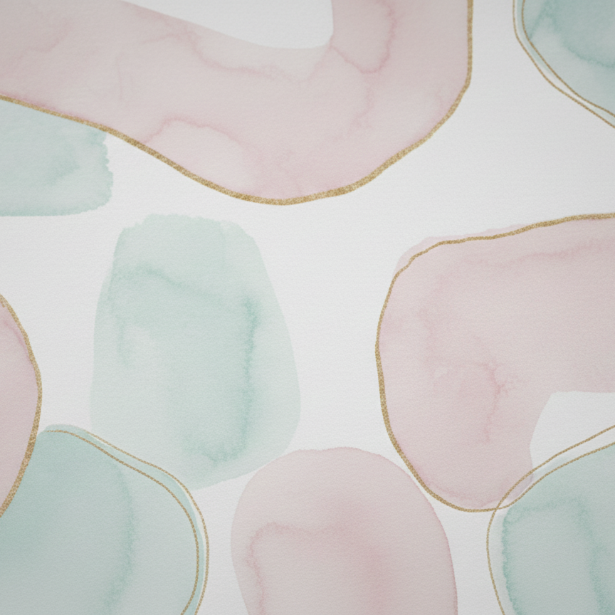 Papier Peint Abstrait Aquarelle Sur Mesure