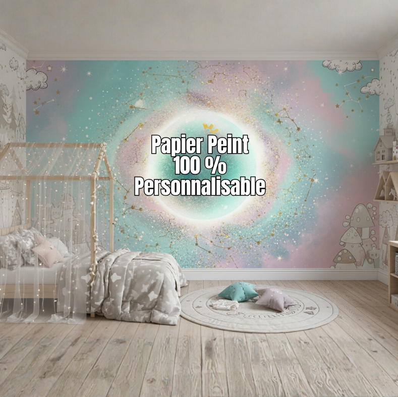 Transformez la chambre de votre enfant en un univers doux et poétique grâce à ce papier peint sur le thème des planètes pastel. Ses couleurs tendres, ses illustrations féminines et son ambiance spatiale créent un décor rassurant et rêveur. Idéal pour une chambre de petite fille qui aime l’imaginaire, ce papier peint sur mesure apporte une touche moderne, apaisante et unique. L’impression haute définition et la pose facile garantissent un rendu parfait sur tous les murs.
