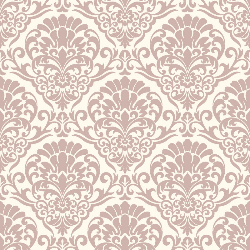 Mur d’accent décoré avec un papier peint baroque aux arabesques classiques, idéal pour créer un espace chic et plein de caractère.