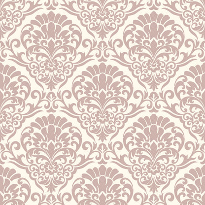Mur d’accent décoré avec un papier peint baroque aux arabesques classiques, idéal pour créer un espace chic et plein de caractère.